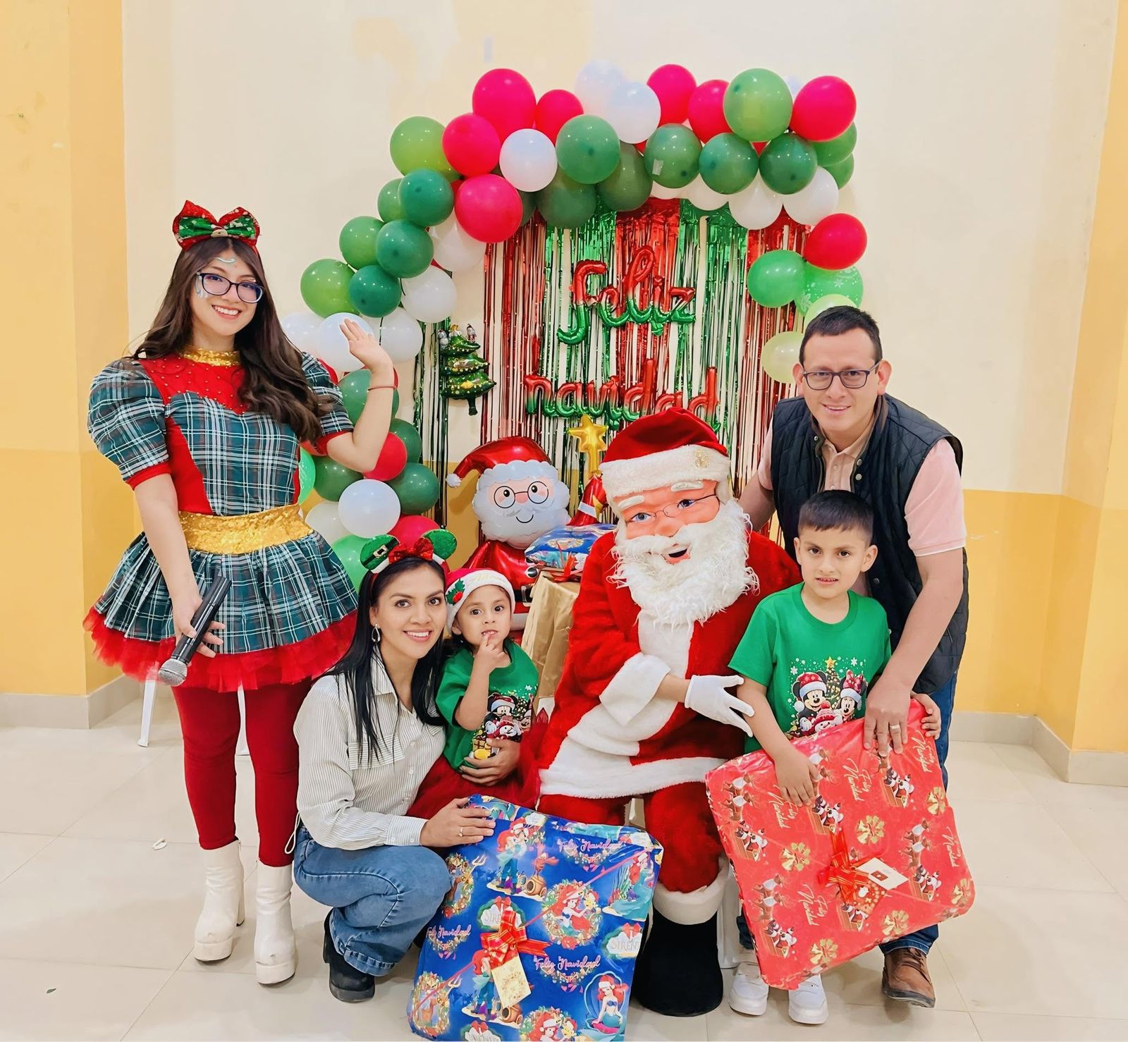 Celebración navideña con Papá Noel